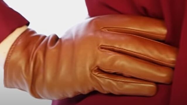 guantes cuero mujer